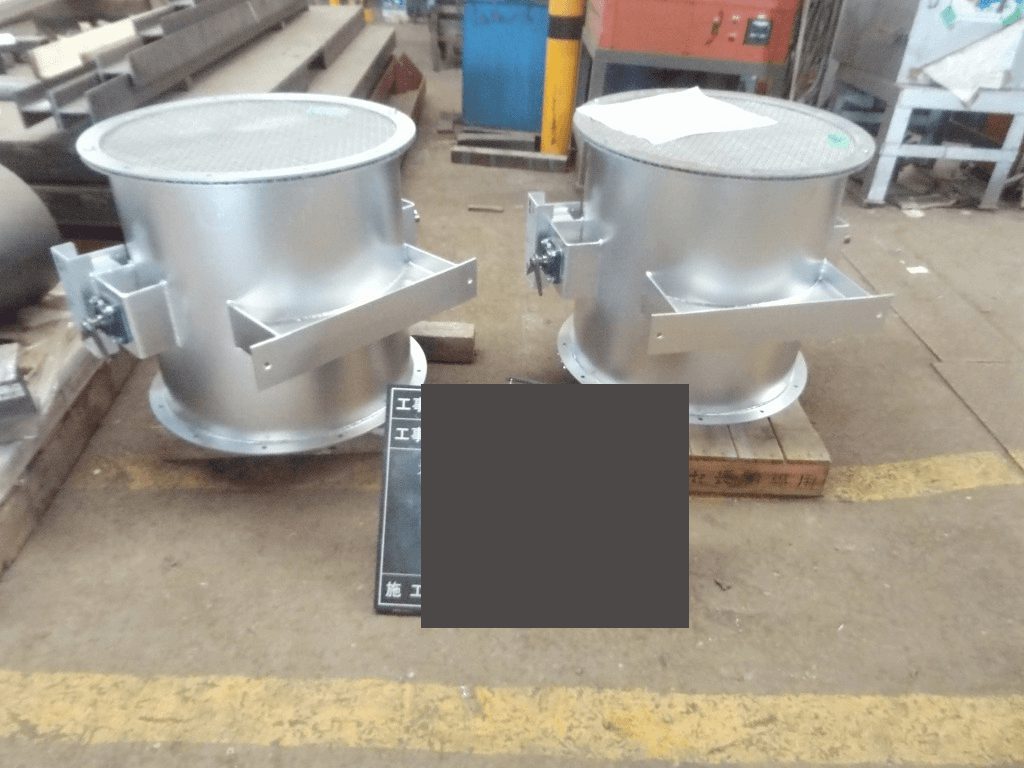 排気設備用ダンパーの製作事例