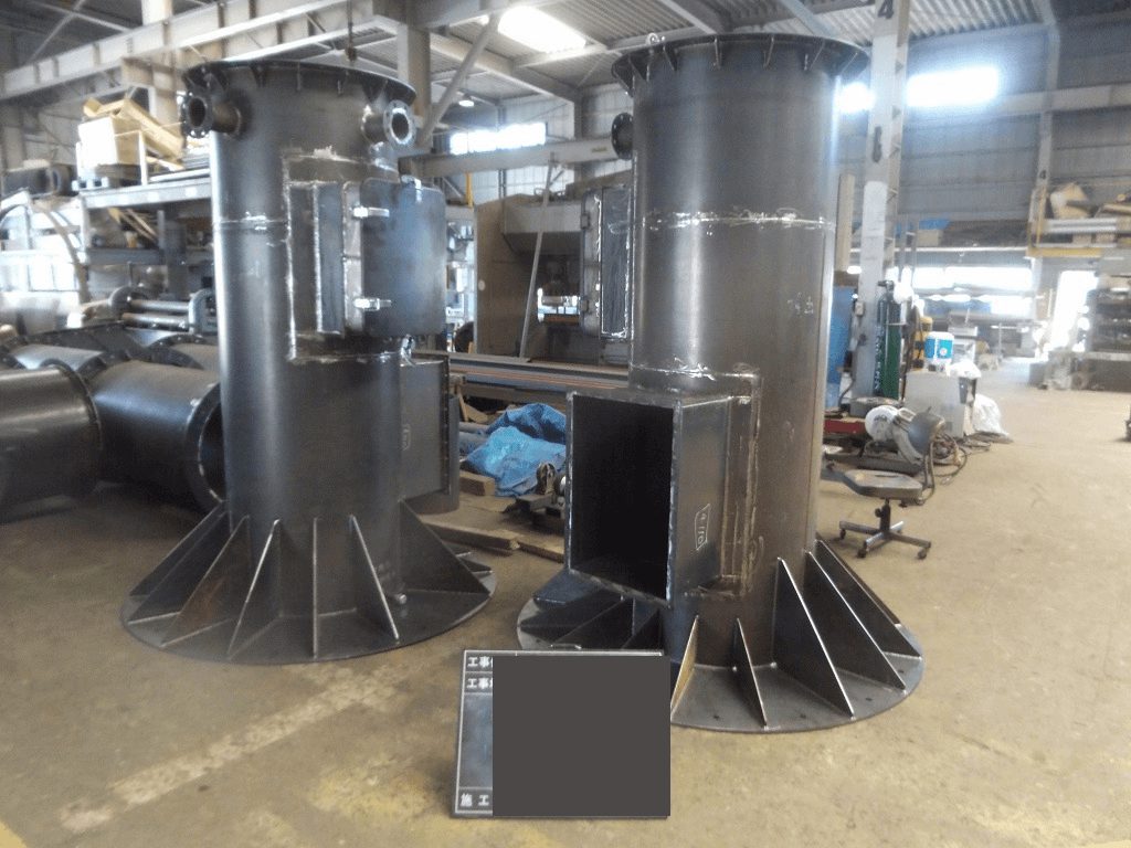 排気設備用排気筒の製作事例(製缶加工)